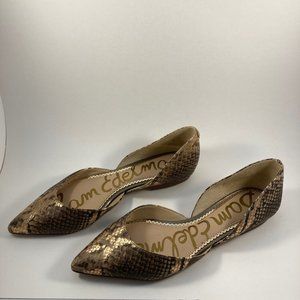 Sam Edelman snakeskin metallic d'orsay flat 7